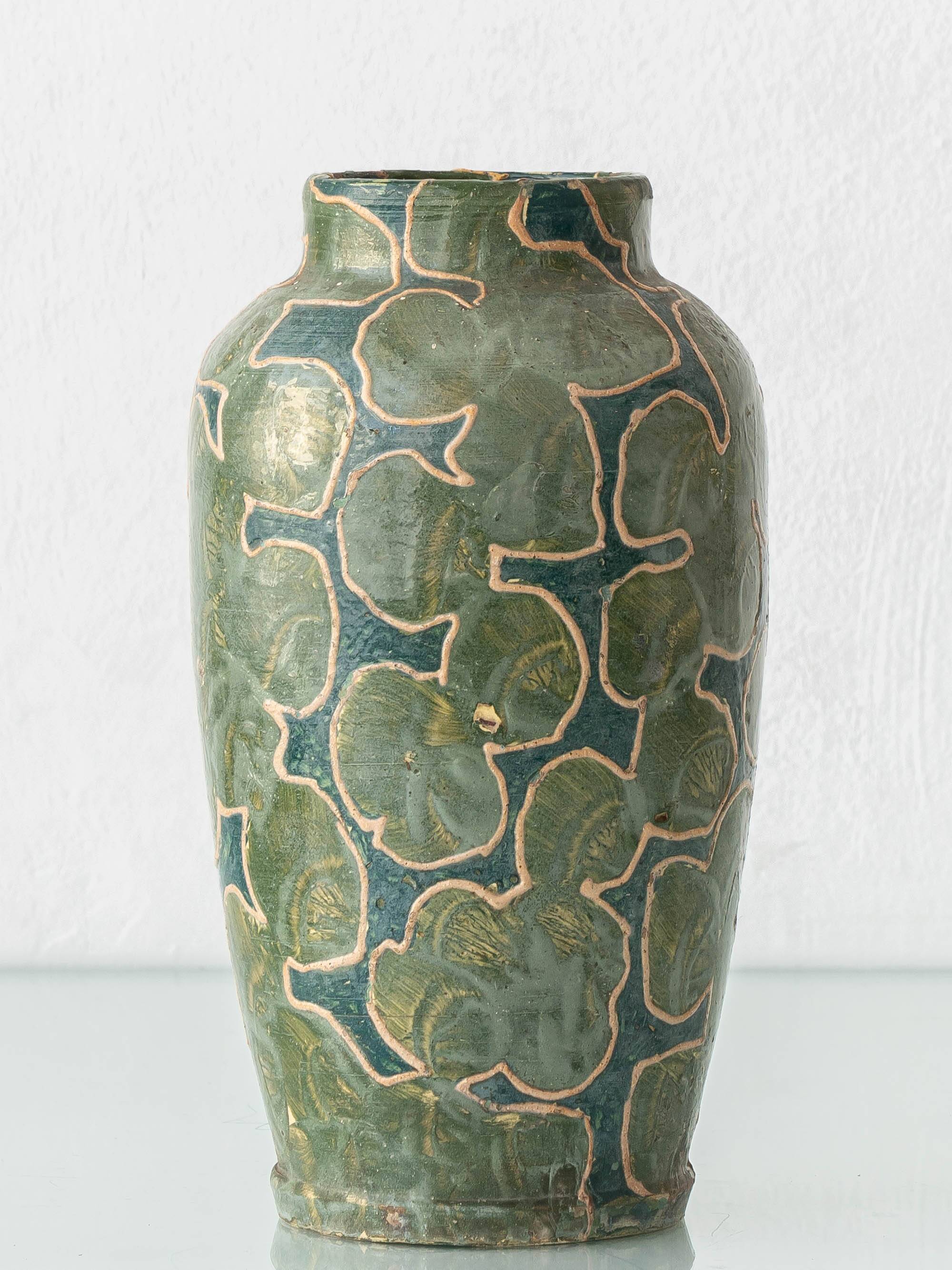 Camouflage Vase by Michael Andersen & Sons, Denmark, c. 1916-1920