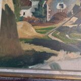 Oil on Canvas 19th Signed Breton Landscape