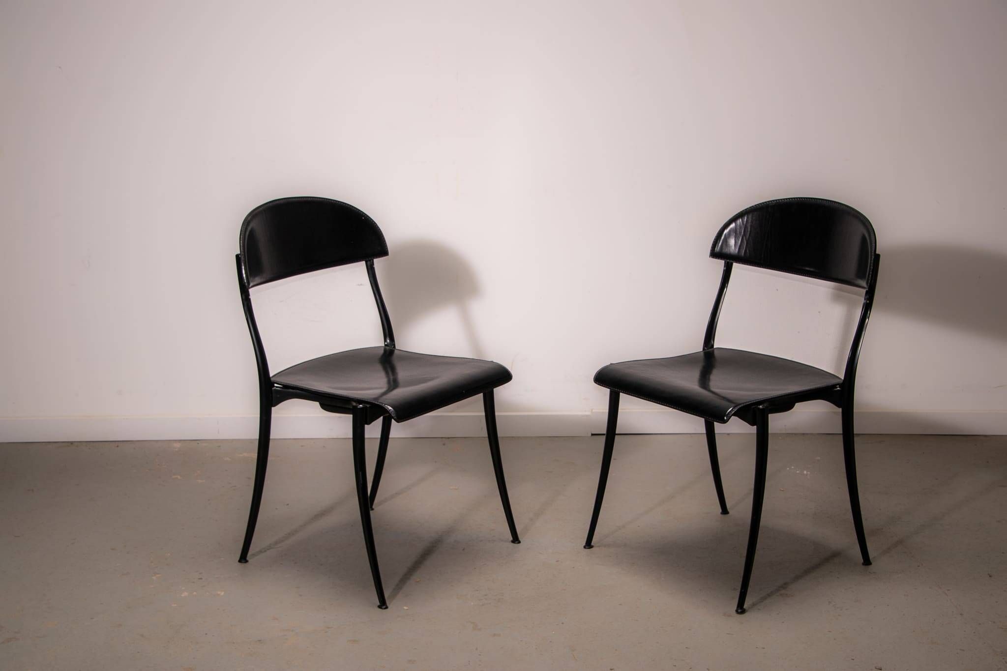 Coro dining chairs by Luigi Origlia, 1980 by Origlia Italy