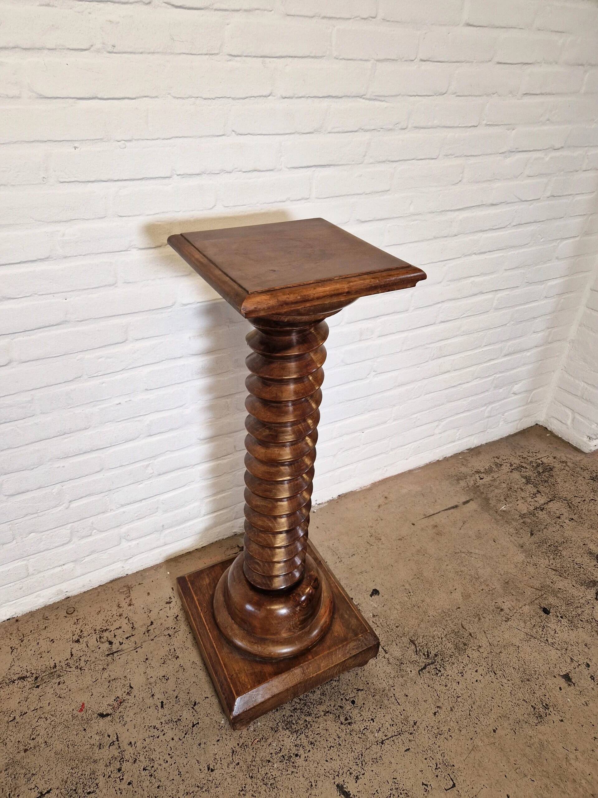 Antique wine press plant stand, France 1940s
