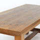 Vintage Mid-Century Brutalist Rustic Oak Dining Table