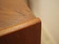 Danish teak corner display cabinet on tapered legs, 1960s