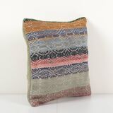 Vintage striped turkish kilim pillow