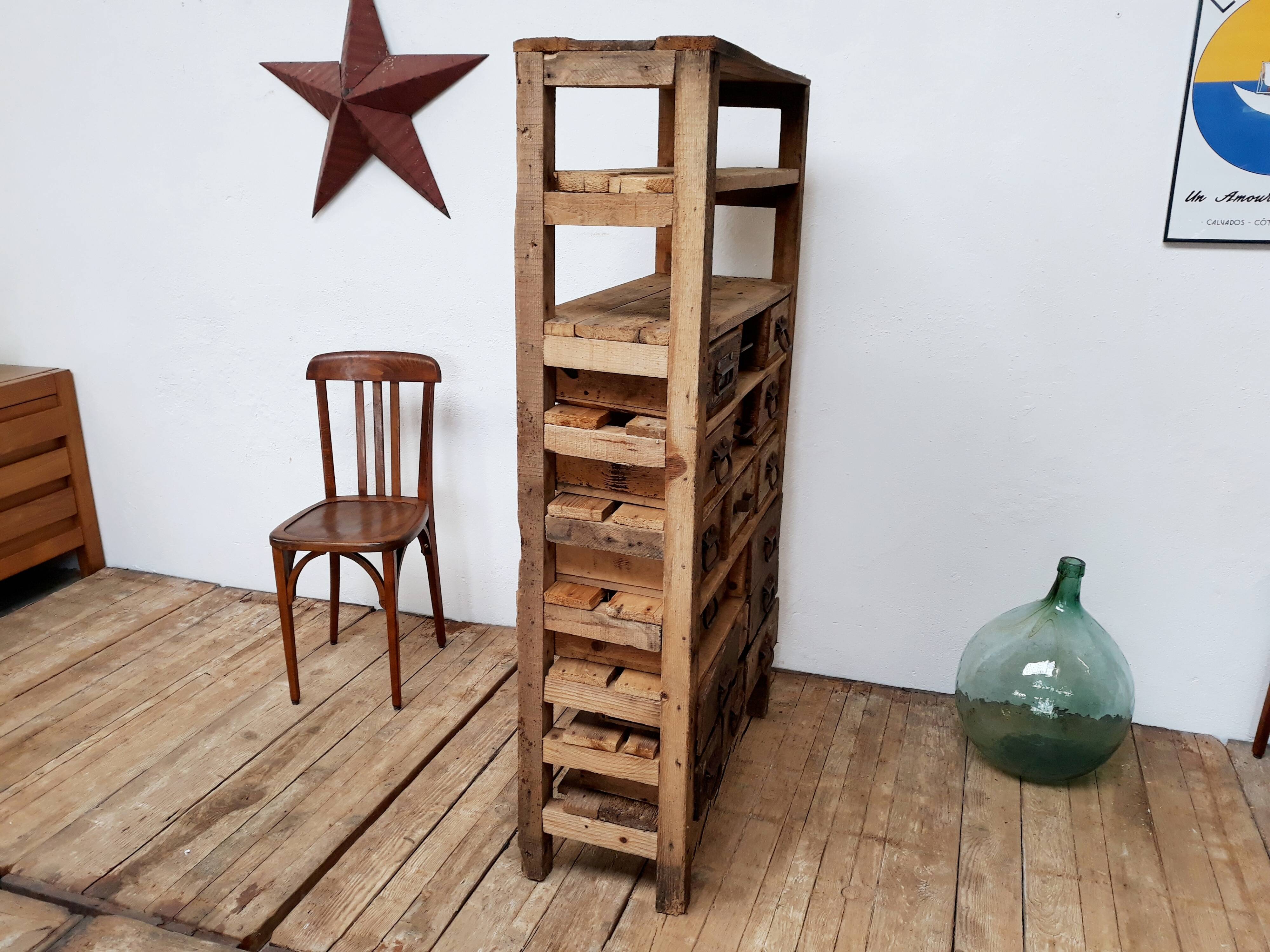 Craft cabinet with drawers