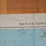 Map IGN vintage Naples-Tunis