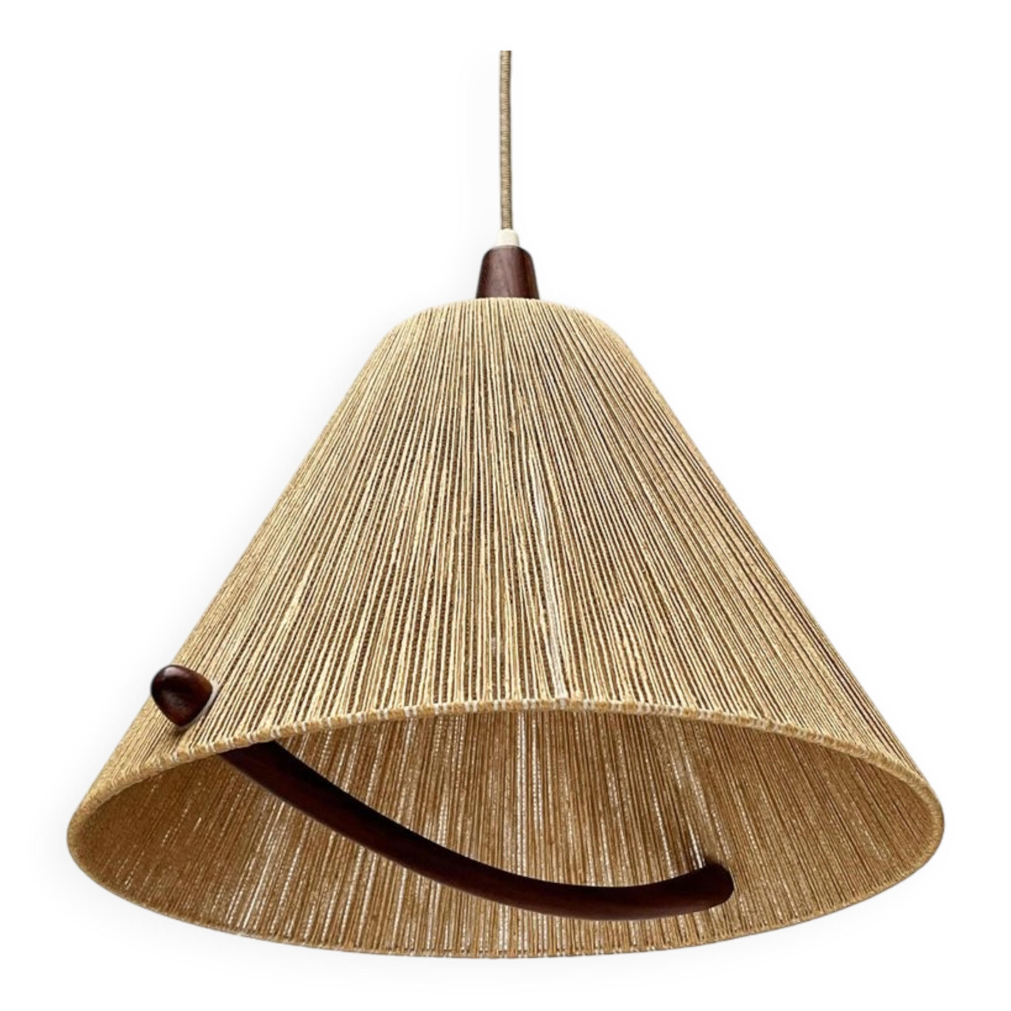 Teak pendant lamp Type 324 from the mid-century by Temde, 1960s.