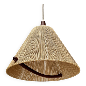 Teak pendant lamp Type 324 from the mid-century by Temde, 1960s.