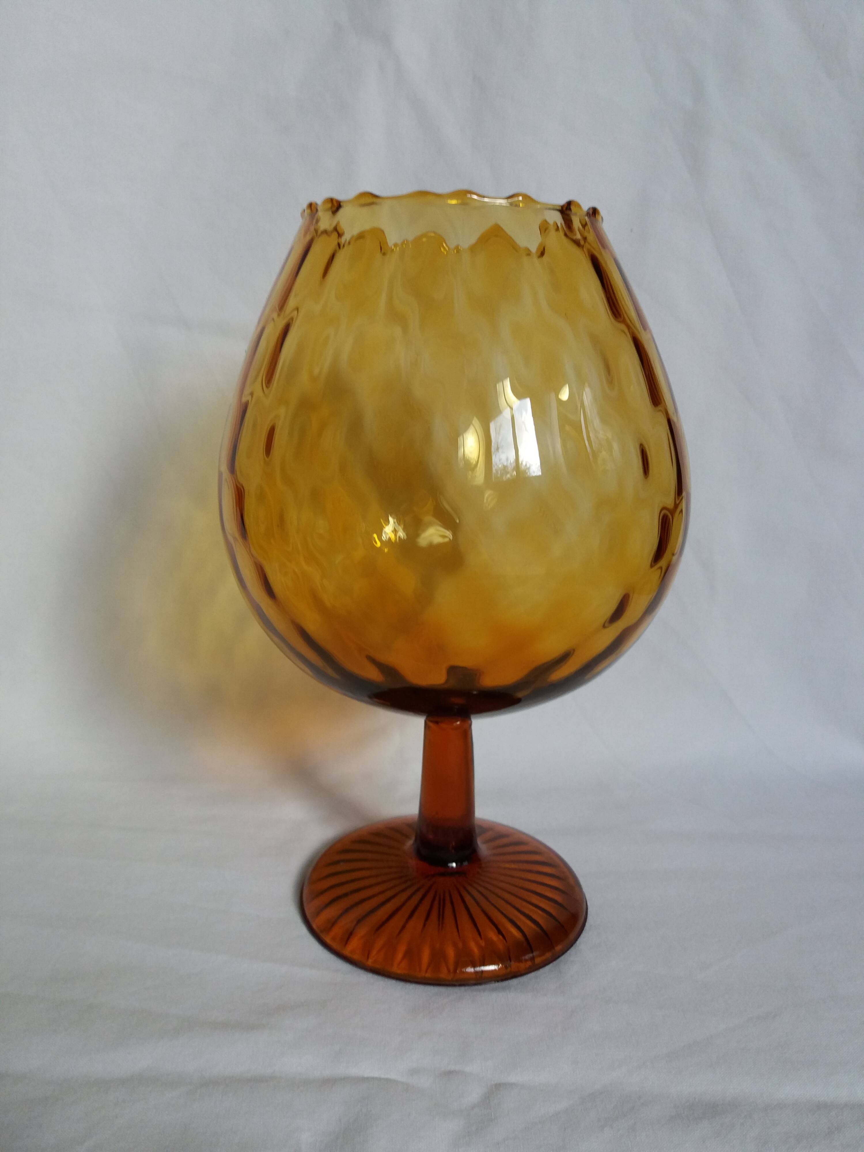 Amber glass or crystal bowl
