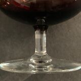 4 verres à cognac colorés