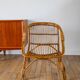 Shell armchair in rattan and bamboo, early 20th century