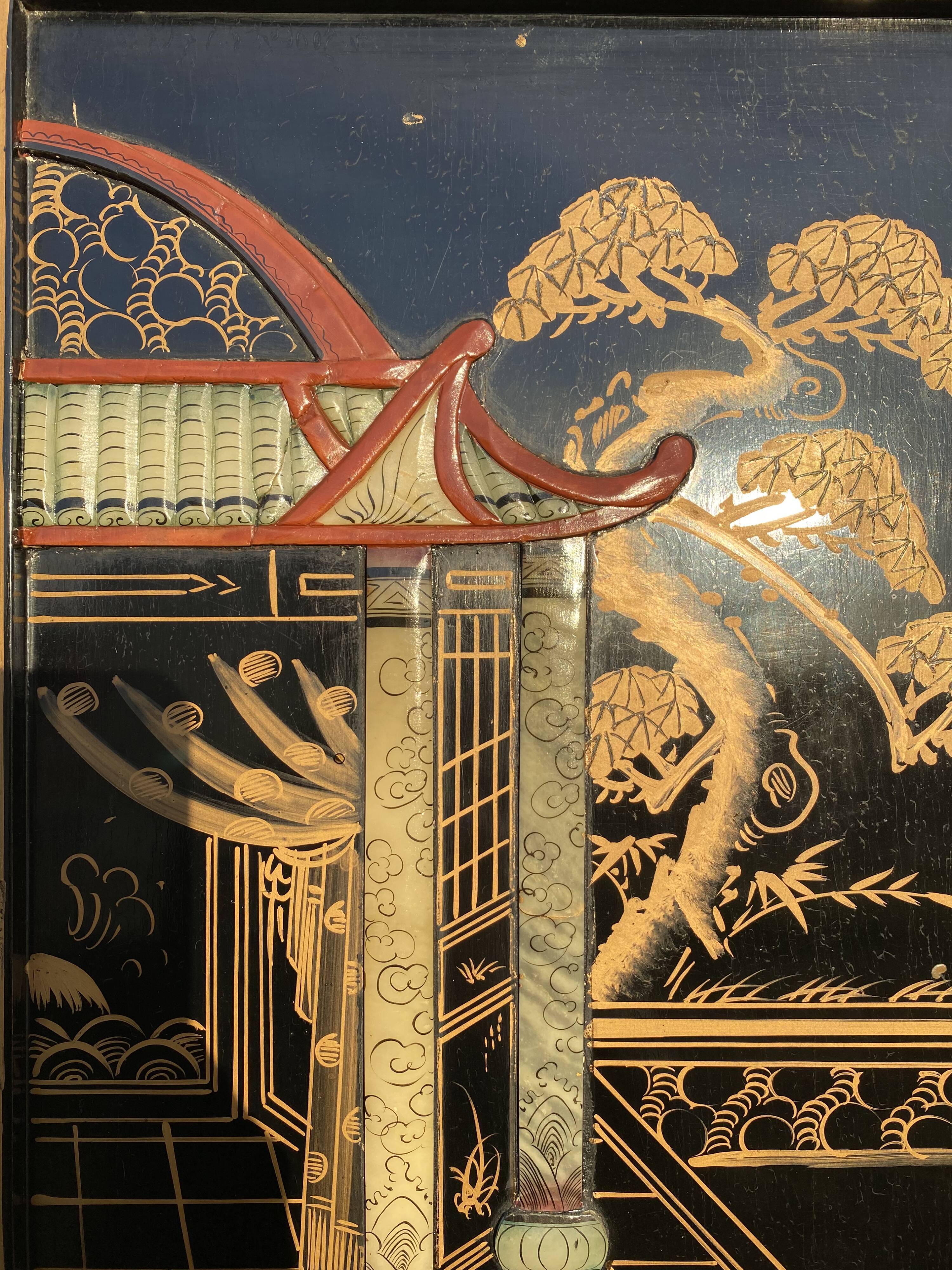 Chinese lacquered panels