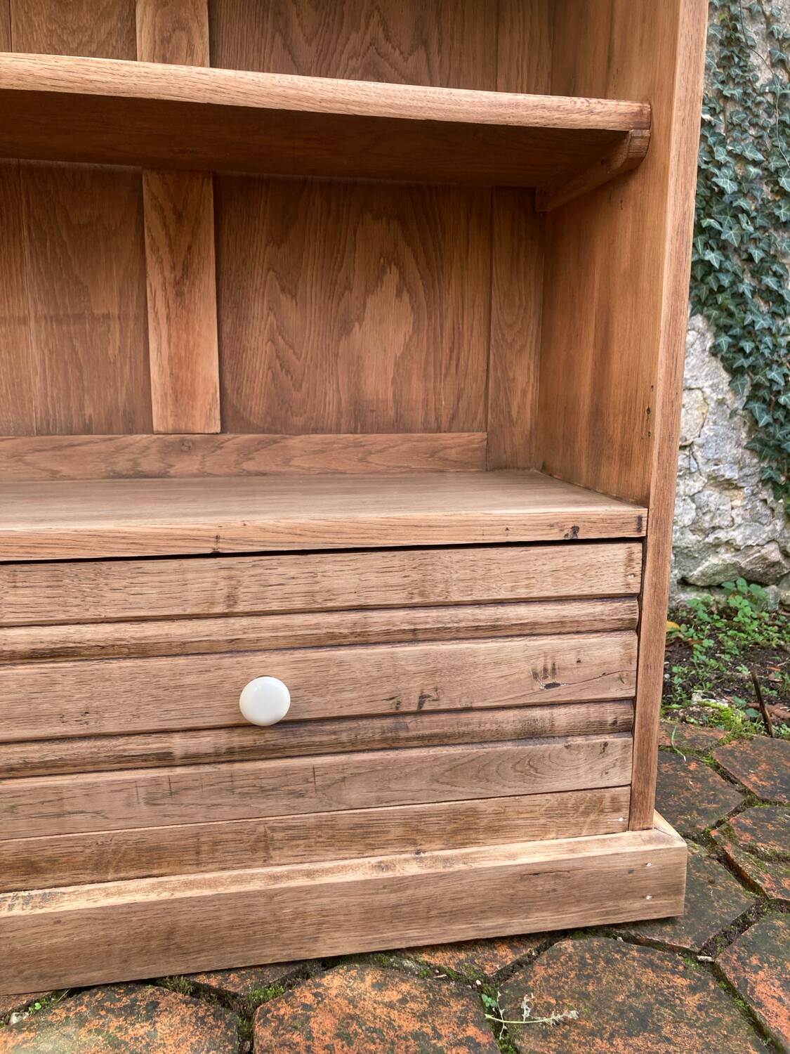 Antique furniture - solid oak shelf
