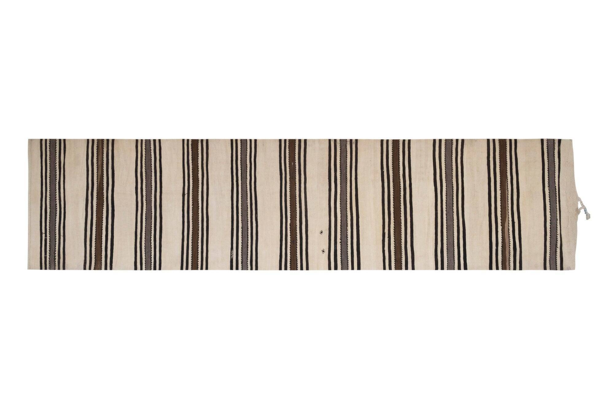 Vintage Turkish hallway rug 118x454 cm