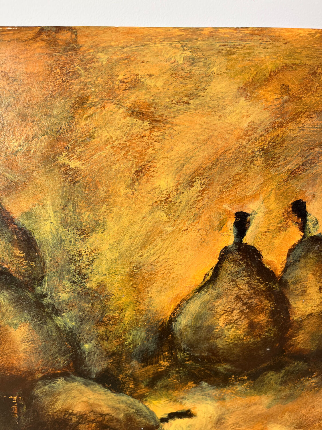 Still life with pears, watercolour on paper signed Françoise Persillon.