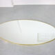 Vintage oval golden frame mirror, 70s