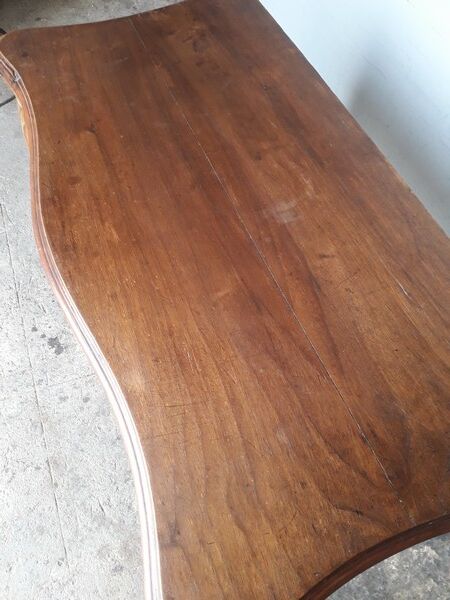 console table st Louis XV mahogany and walnut carved