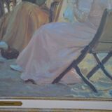 Painting Beach Scene Alfred Victor Fournier