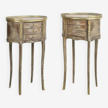 Pair of Louis XV style side tables