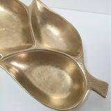 large tree leaf pocket emptier solid brass