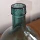 Old dame-jeanne signed v. ayelense - luminous turquoise glass