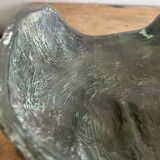 Greek head in patinated plaster with marble base