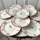 Set of 10 dessert plates badonviller model "dany" years 30-40