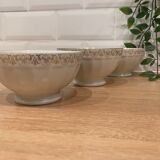3 small faceted bowls