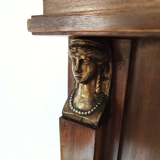 Solid wood fireplace mirror and bronze style