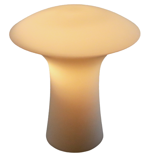 Milk glass mushroom lamp