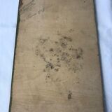 Art Nouveau panel in pyrograved wood signed Houal