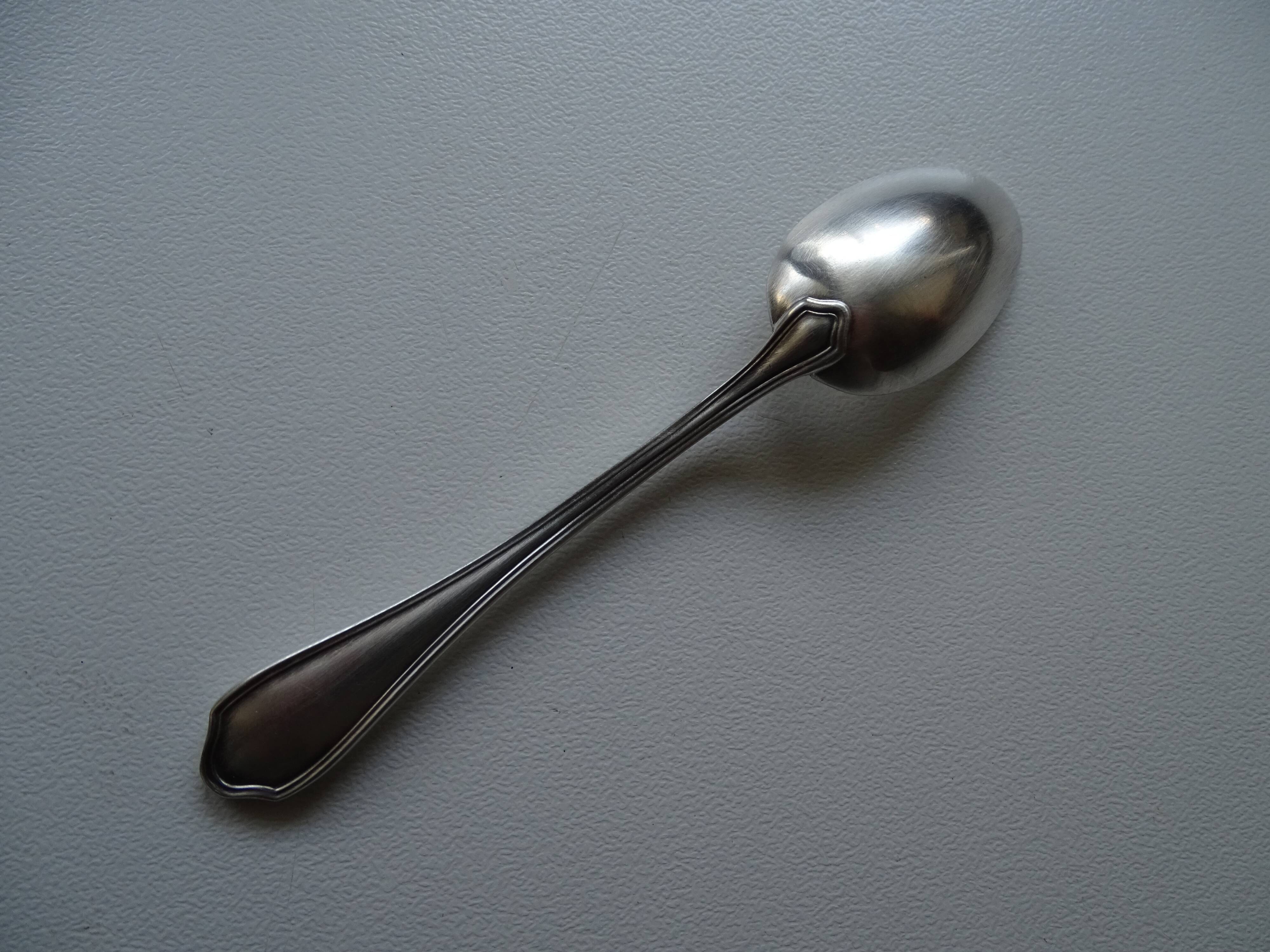 Set of 12 mocha spoons Ravinet Denfer in silver metal