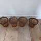 Vintage serpent plant stand in rattan and bamboo - 1960s