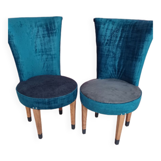 Duo chaises en velours