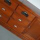 large vintage french oak haberdashery cabinet or shop counter, 1950s
