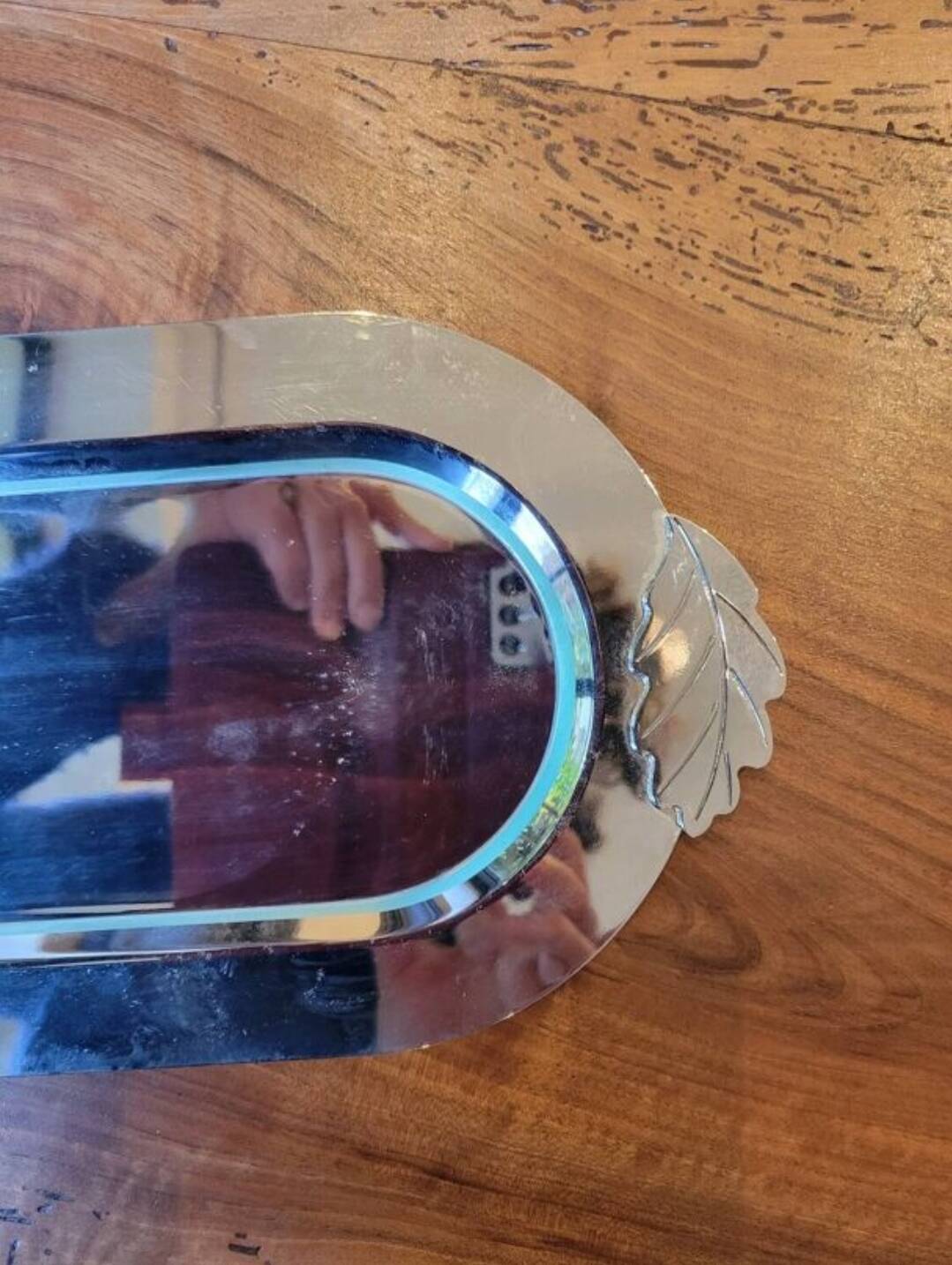 Silver foie gras dish with glass window
