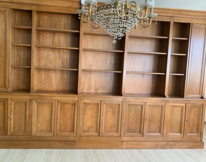 Library, solid wood wardrobe