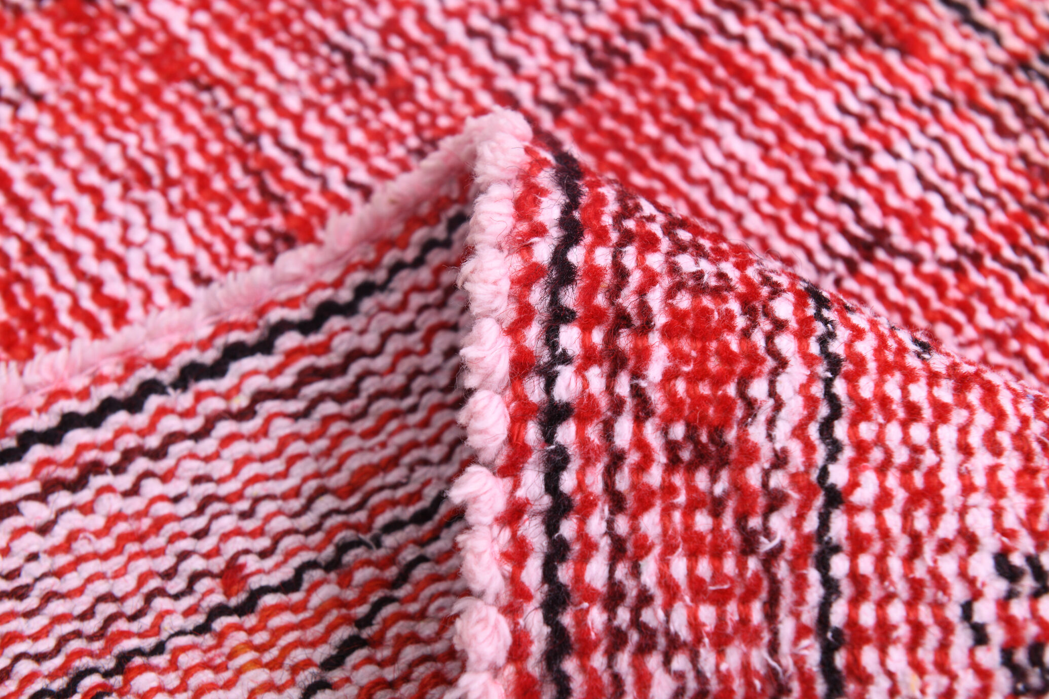 Distressed red carpet 241x165cm