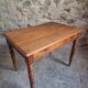 Antique French oak writing desk with 2 lockable drawers, circa 1920.