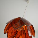 Chandelier pendant lamp in the shape of an artichoke design from the 70s