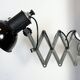 Industrial Black Enamel Scissor Wall Lamp, 1950s