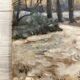 Oil on vintage landscape panel