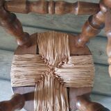 Straw chair and stool