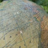 World map, vintage globe