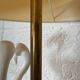 Lampe porcelaine flamants roses années 80