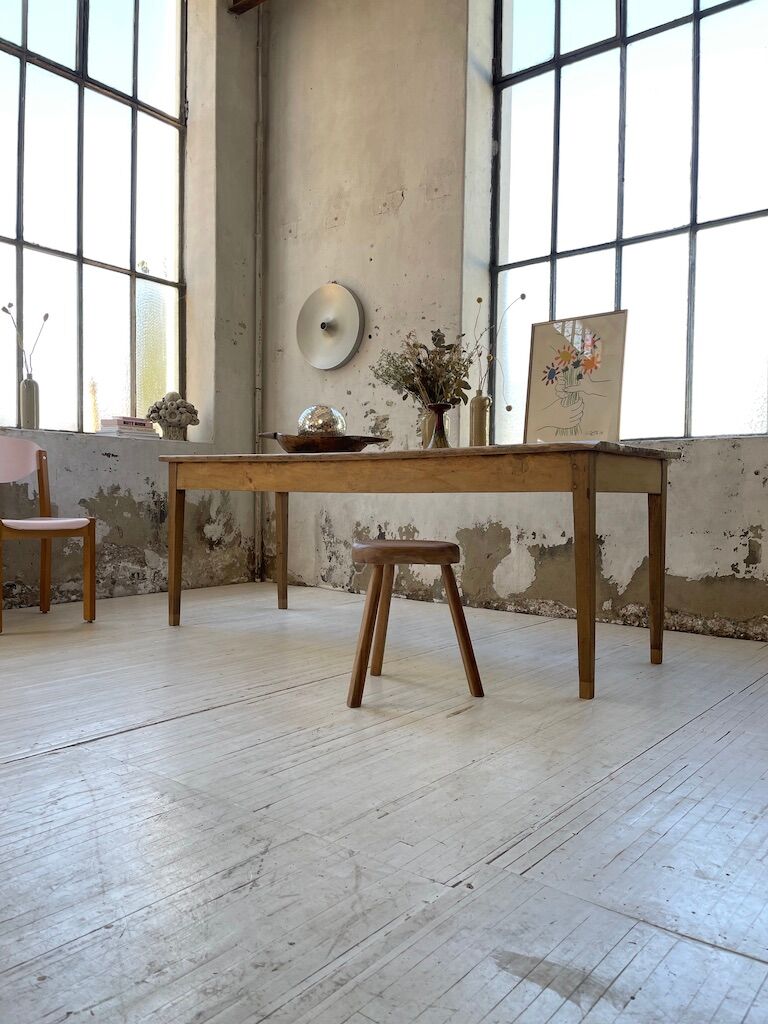 Oak and pine farm table 2m