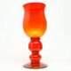 Vase moderniste, en verre orange, conçu par J. Słuczan-Orkusz, Pologne, années 1970
