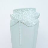 Christofle ceramic vase "Dragonflies" celadon