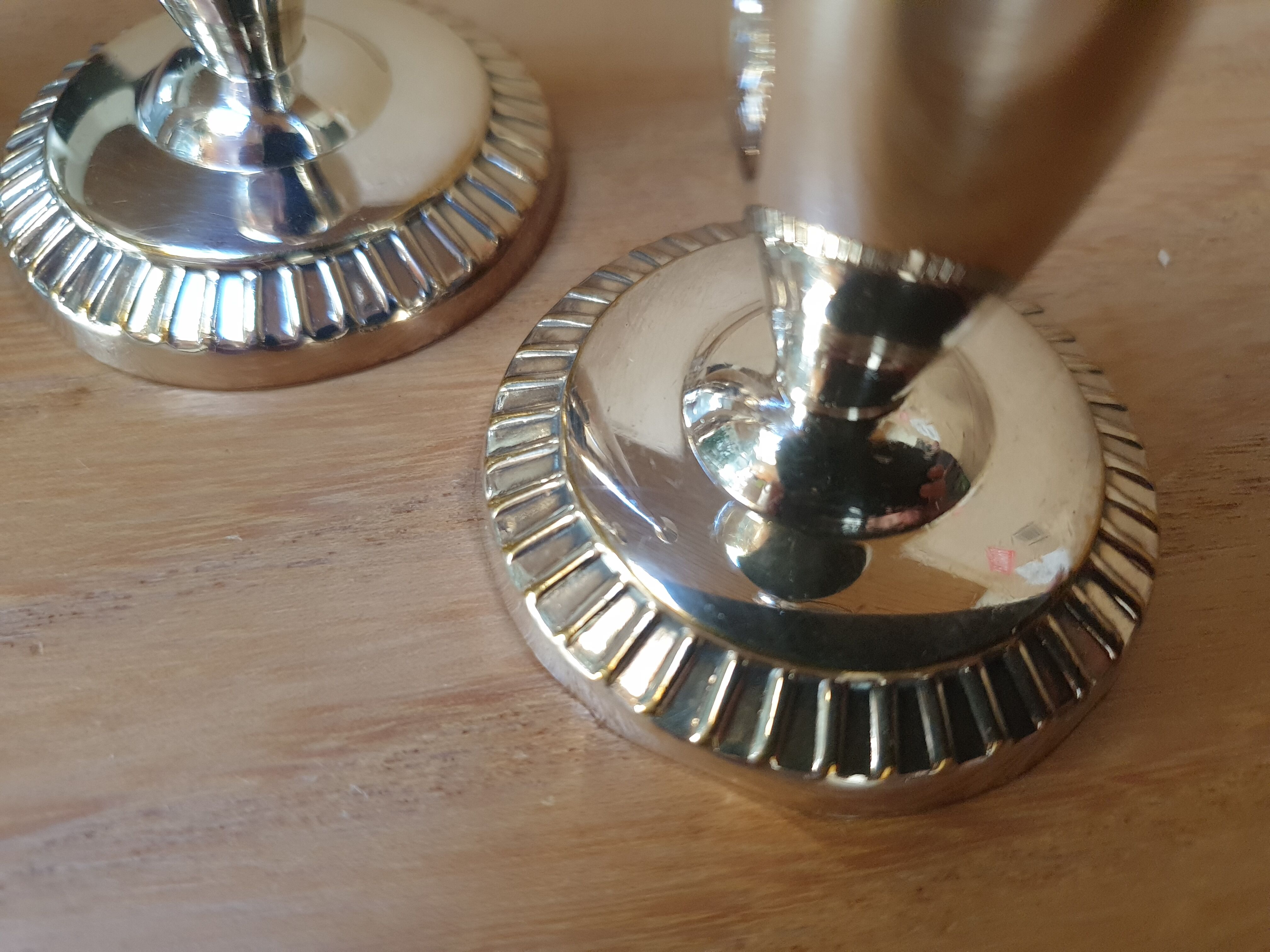 Set of 3 silver metal soliflores