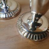 Set of 3 silver metal soliflores