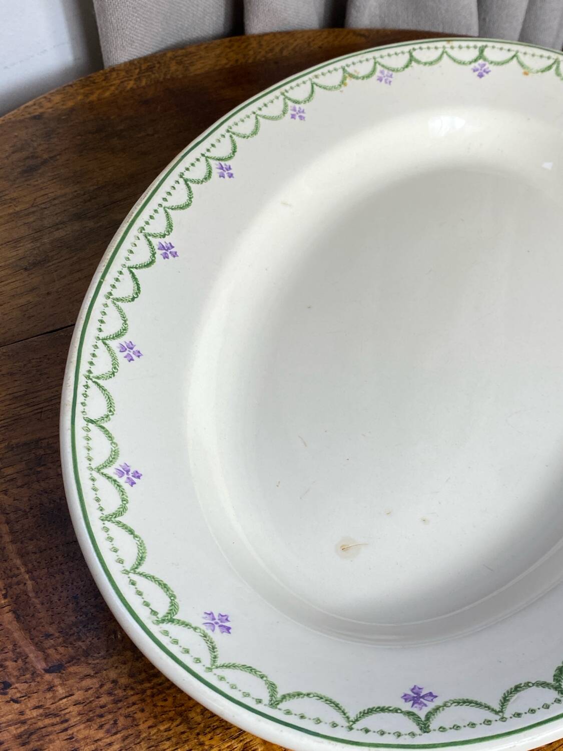 Service plates, ironstone, Violetta collection, Longwy